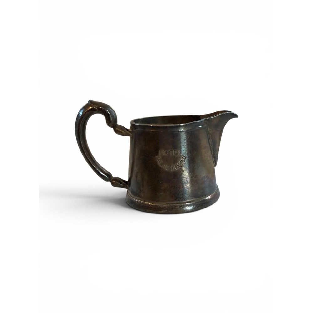 Vtg Antique Christofle‎ Hotel Palais d'Orsay Paris Silver Plate Creamer Pitcher